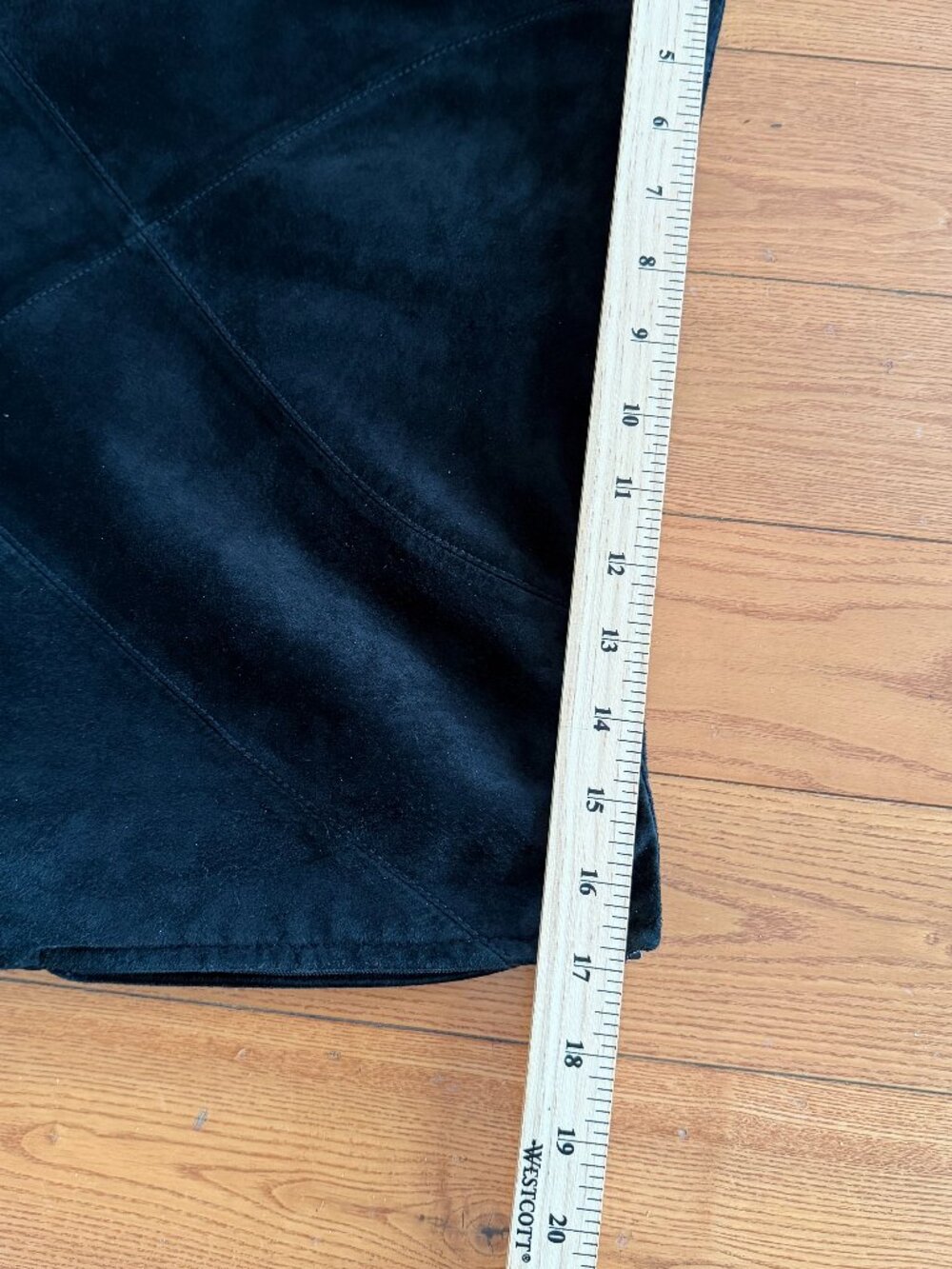 Danier Leather Black Suede Maxi Skirt - Picture 7 of 15